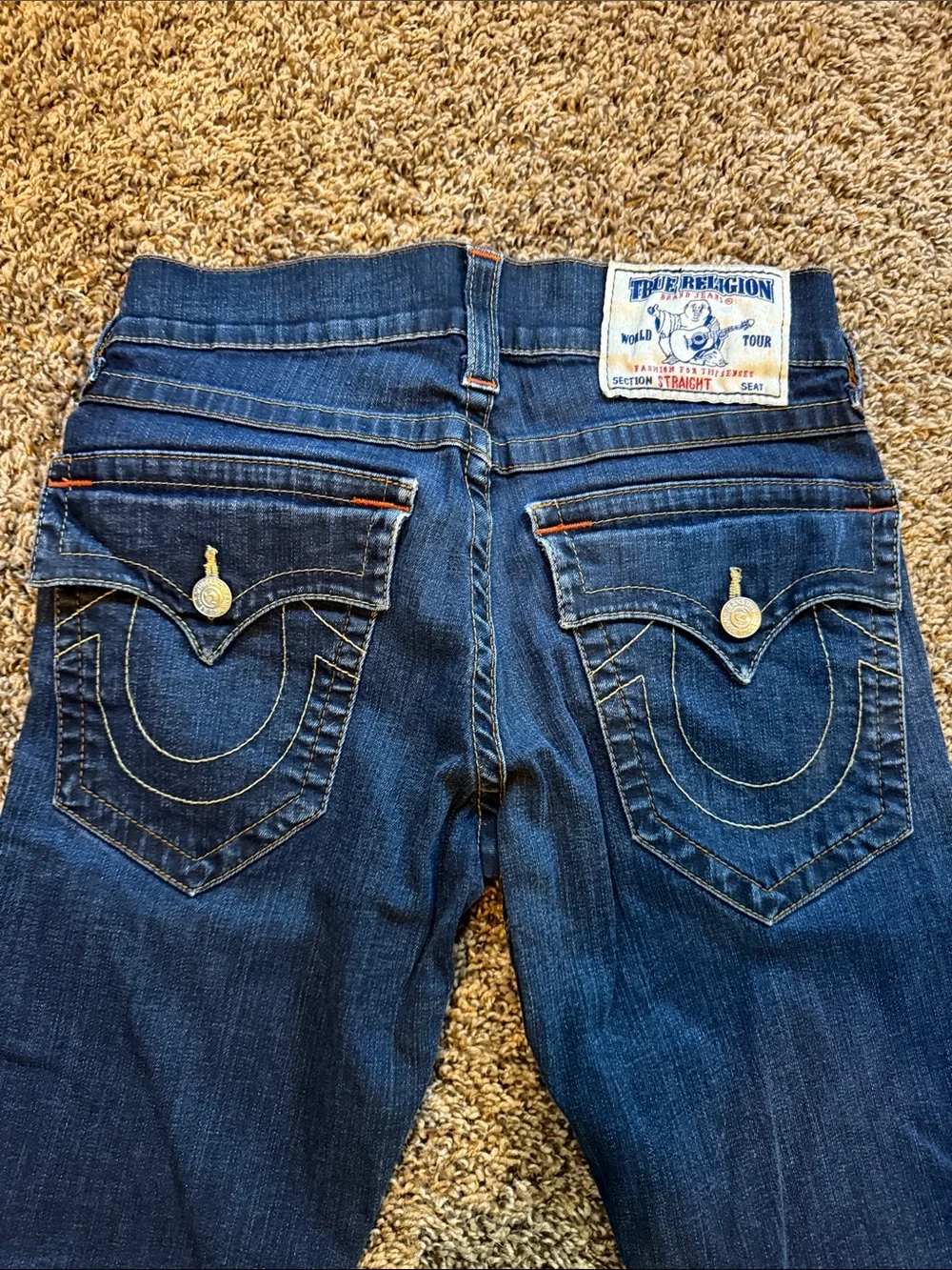 True Religion Men’s Dark Blue Straight Jeans